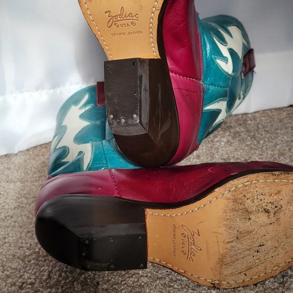Vintage Zodiac Western Boots - Picture 7 of 9